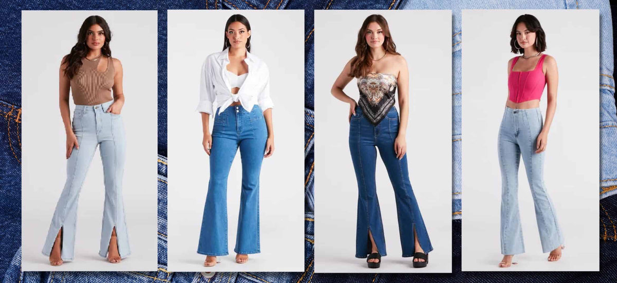Stylish Outfits With Flare Jeans For Day & Night