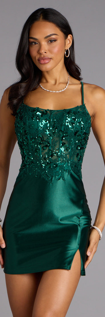 The Angeline Corset Satin Mini Dress is your new go-to Windsor dress—effortless, versatile, and made to update your fall style in seconds.