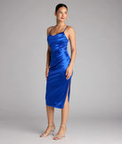 The Maggie Satin Bodycon Formal Dress is your new go-to royal blue dress—effortless, versatile, and made to update your fall style in seconds.