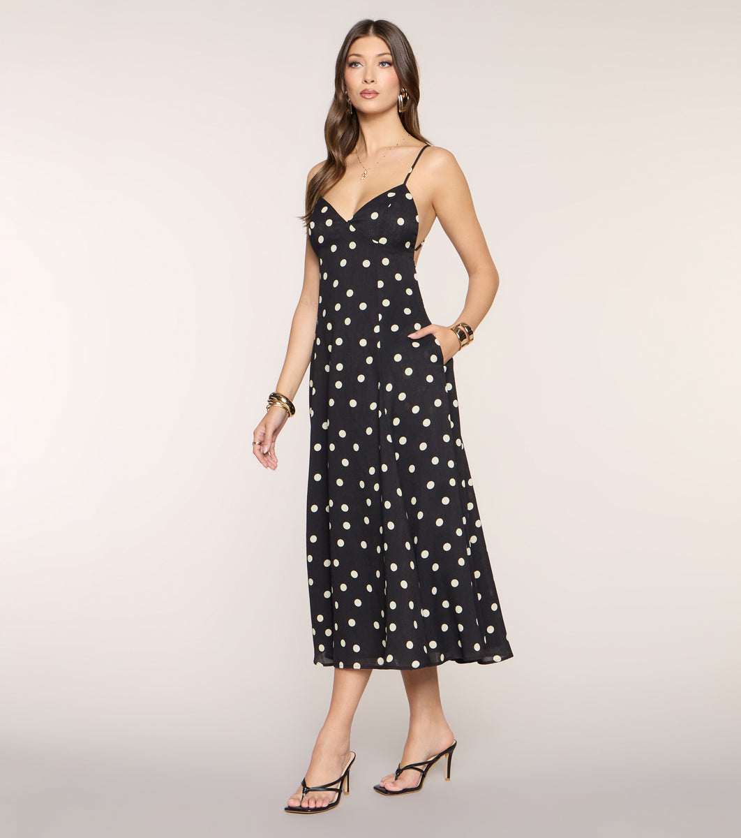 Maggie Polka Dot Midi Formal Dress | Windsor