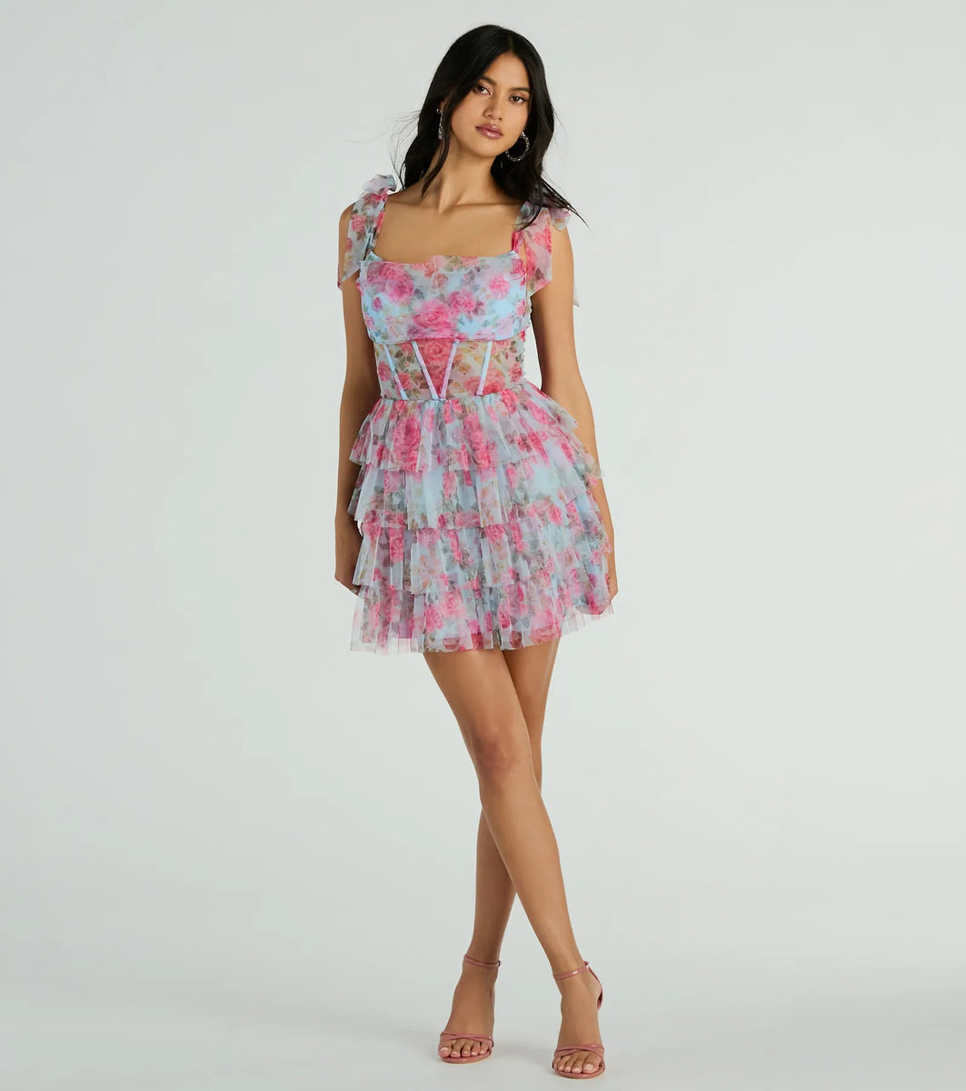 Rosy Ruffle Corduroy Dress Set main image 0