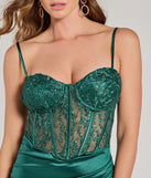 A stunning pick for an engagement photoshoot outfit or autumn wedding guest dress, this fall formal dress showcases the Brandy Sleeveless Lace Satin Bodycon Mini Dress in hunter green with a graceful silhouette that captures the moment.
