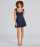 Own every entrance in the Ayzel Lace-Up A-Line Glitter Lace Dress, a navy blue party dress perfect for milestone birthdays and grad parties, or dancing through summer nights and unforgettable bachelorette celebrations.