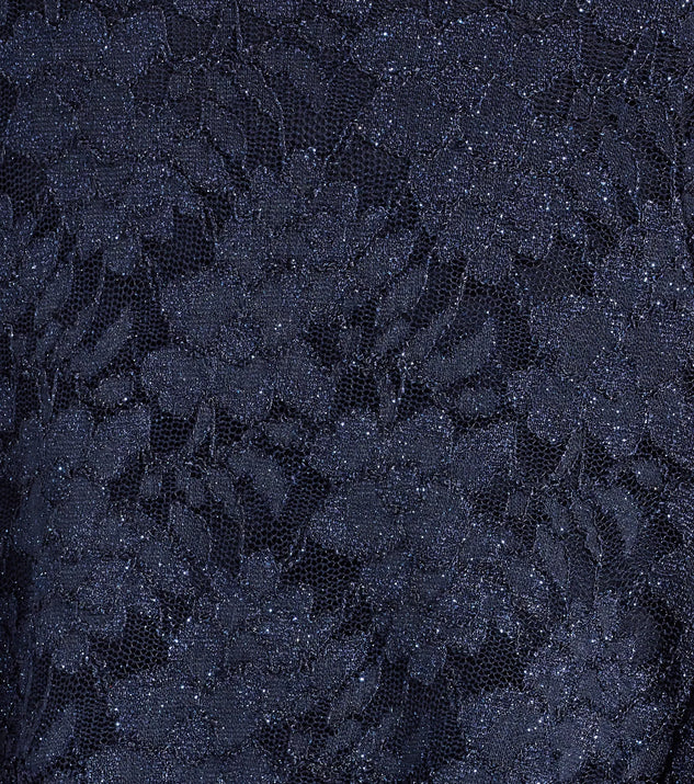 Own every entrance in the Ayzel Lace-Up A-Line Glitter Lace Dress, a navy blue party dress perfect for milestone birthdays and grad parties, or dancing through summer nights and unforgettable bachelorette celebrations.