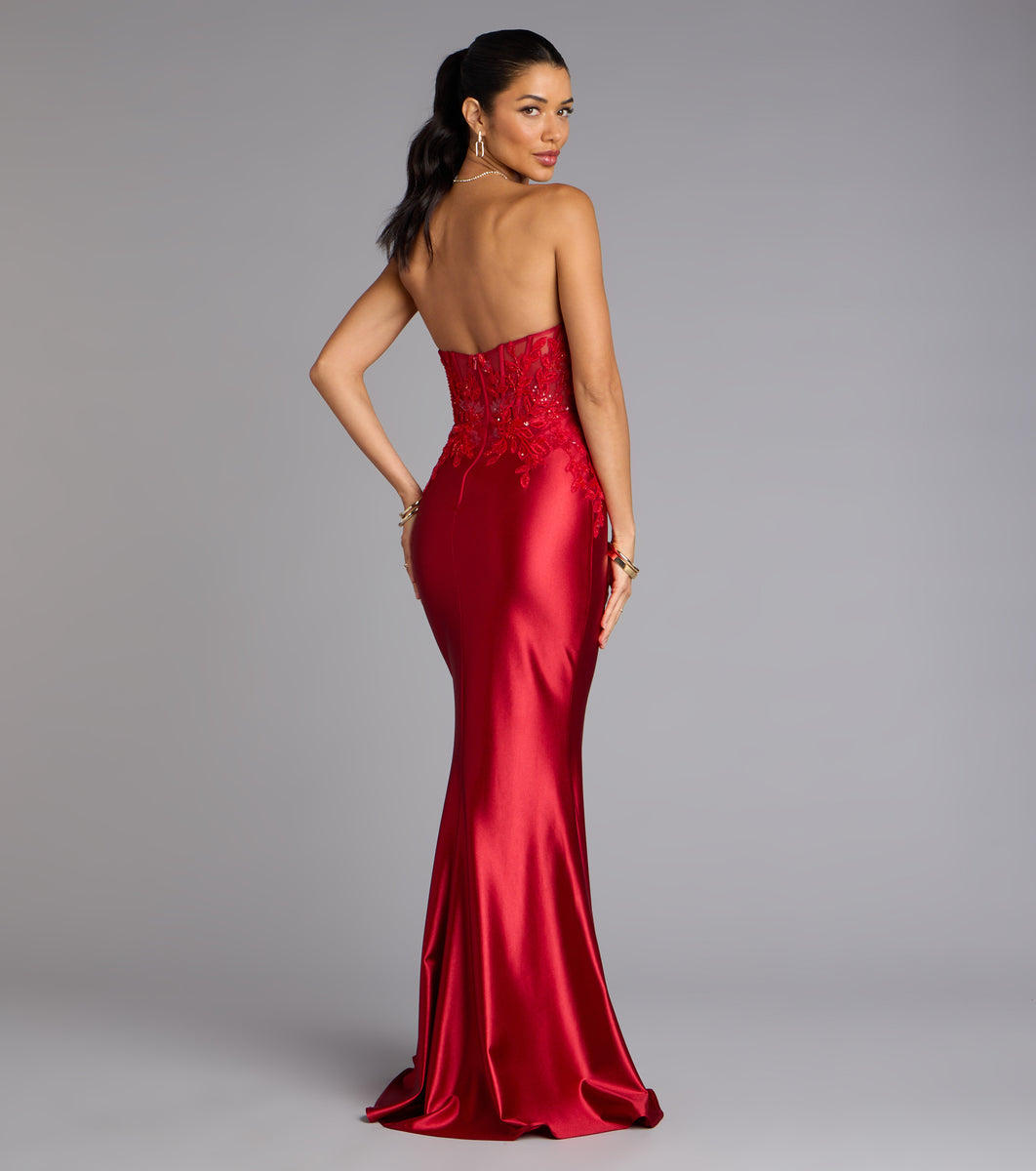 valeria cutout lace-up sequin beaded formal dress ALBINA DYLA ORANGE BEADED LONG CUT OUT DRESS main image 1