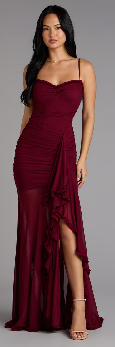 Sherrie Mesh Slit Mermaid Formal Dress