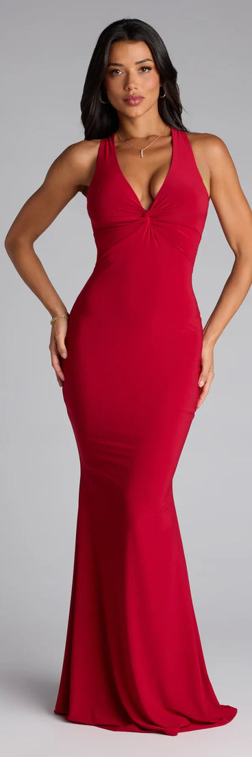 The Juliane Strappy Back Mermaid Formal Dress is your new go-to red dress—effortless, versatile, and made to update your fall style in seconds.
