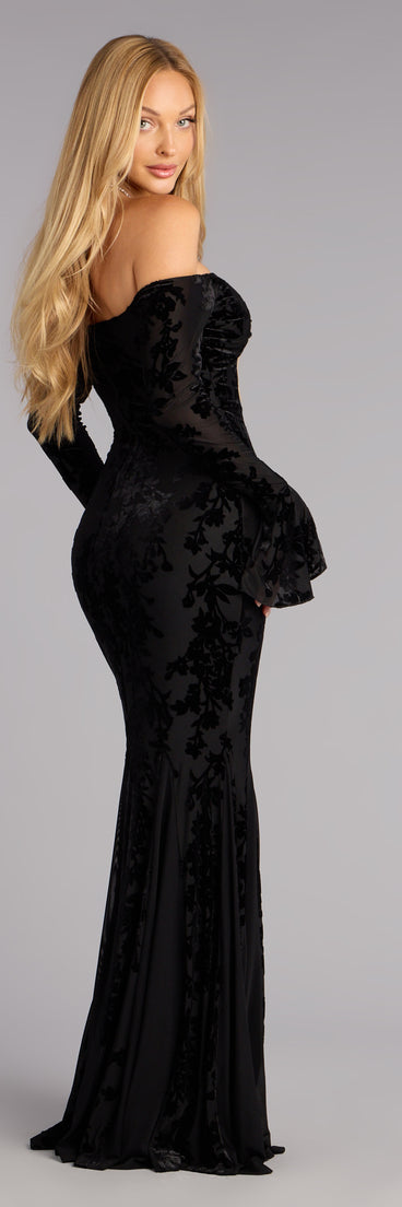Korey Velvet Off-The-Shoulder Mermaid Formal Dress