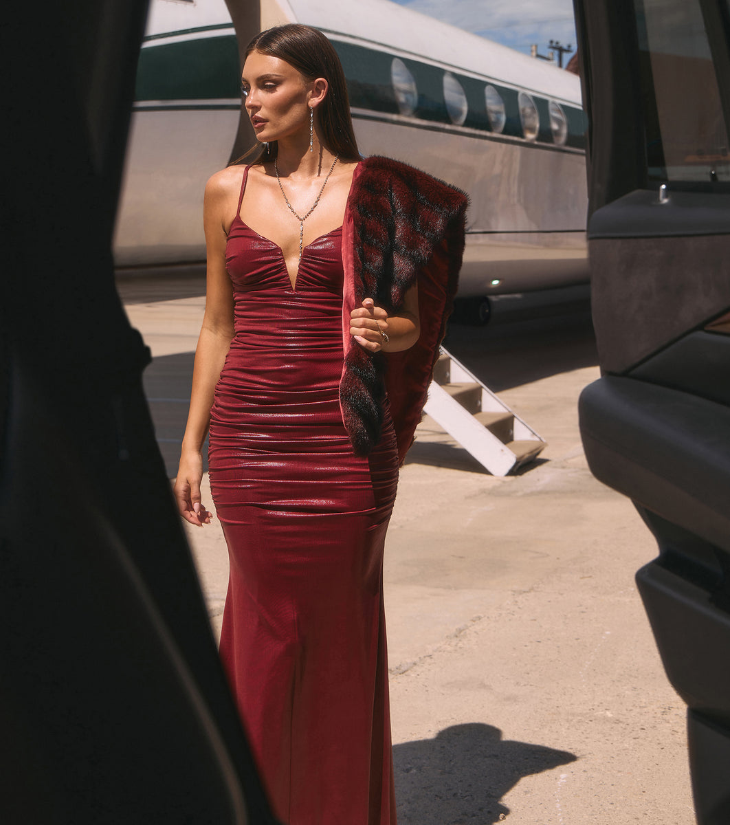 cami ruched maxi mermaid vegas dress from zaful Amaya Ruched Mermaid Formal Dress