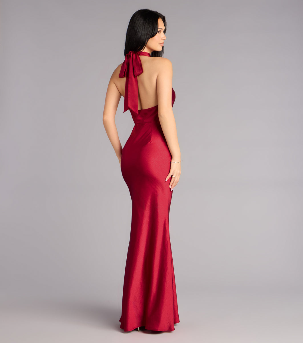 chinese dress ladies Emerald Off-Shoulder Satin Slit Mermaid Custom Made Prom Dress
