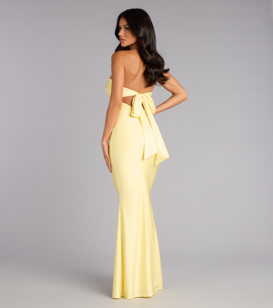 Kimberly Strapless Tie-Back Mermaid Formal Dress | Windsor