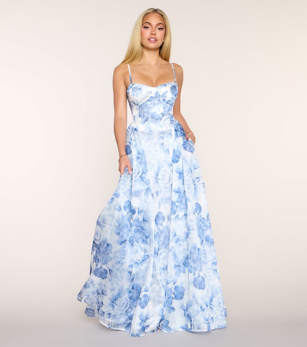 Marielle Floral A-Line Formal Dress | Windsor Marielle Floral A-Line Formal Dress | Windsor