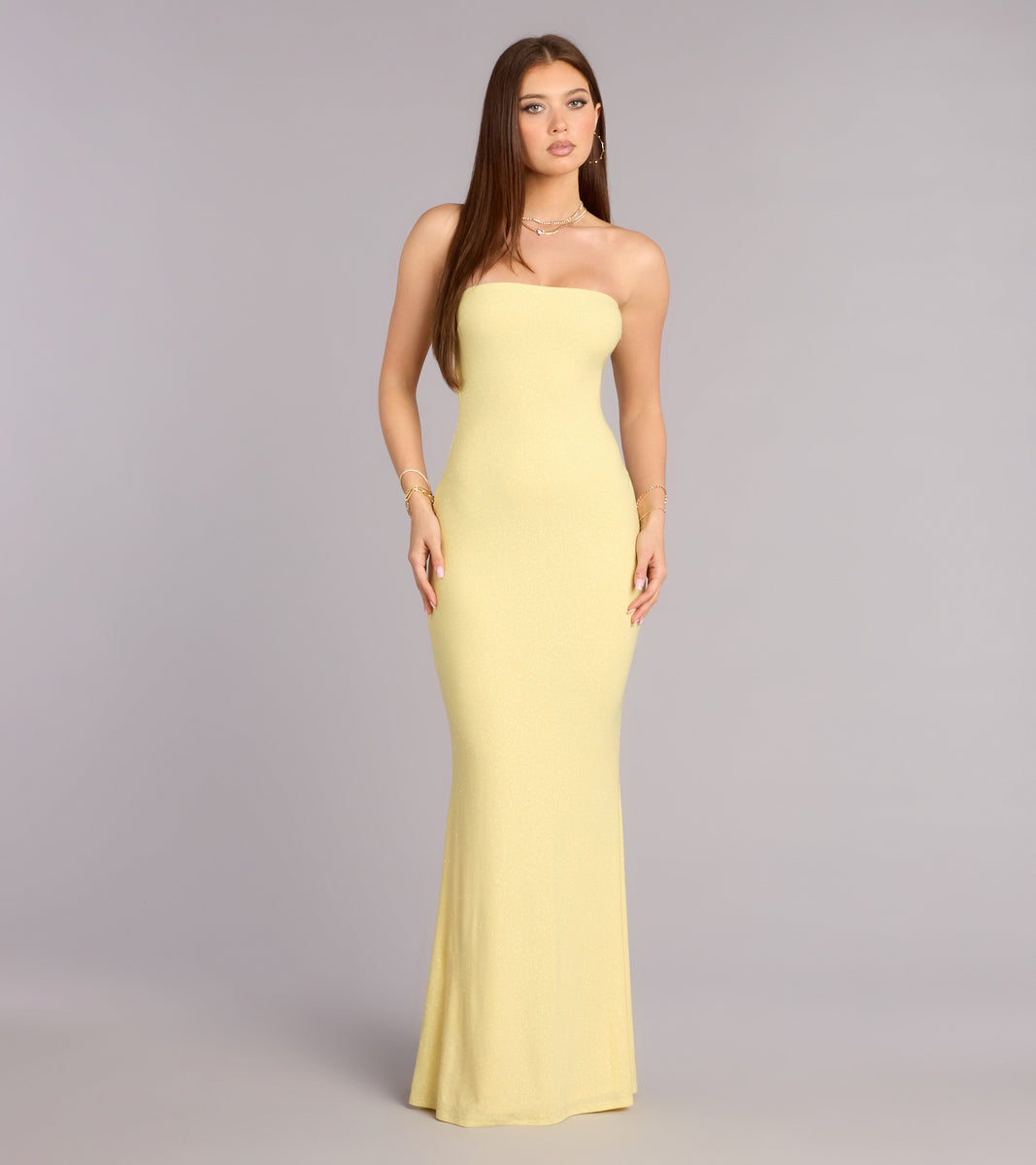 Alaina Glitter Knit Mermaid Dress in Light Blue | Size: XS | Knit Fabric/Rhinestone | Windsor Alaina Glitter Knit Mermaid Dress in Light Blue | Size: XS | Knit Fabric/Rhinestone | Windsor