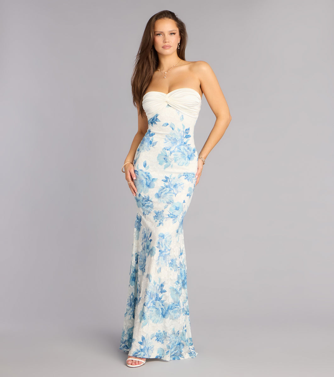 Mermaid Dress Zalia Floral Dress For Rent: Zalia Embroidered Lace Mermaid  Dress (Pink), Women's