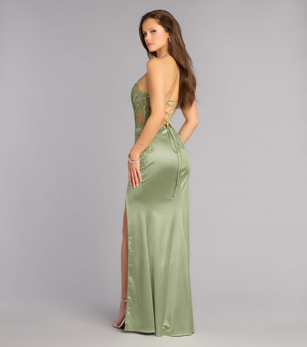 valentina satin dress Valentina Satin Floral Print Dress