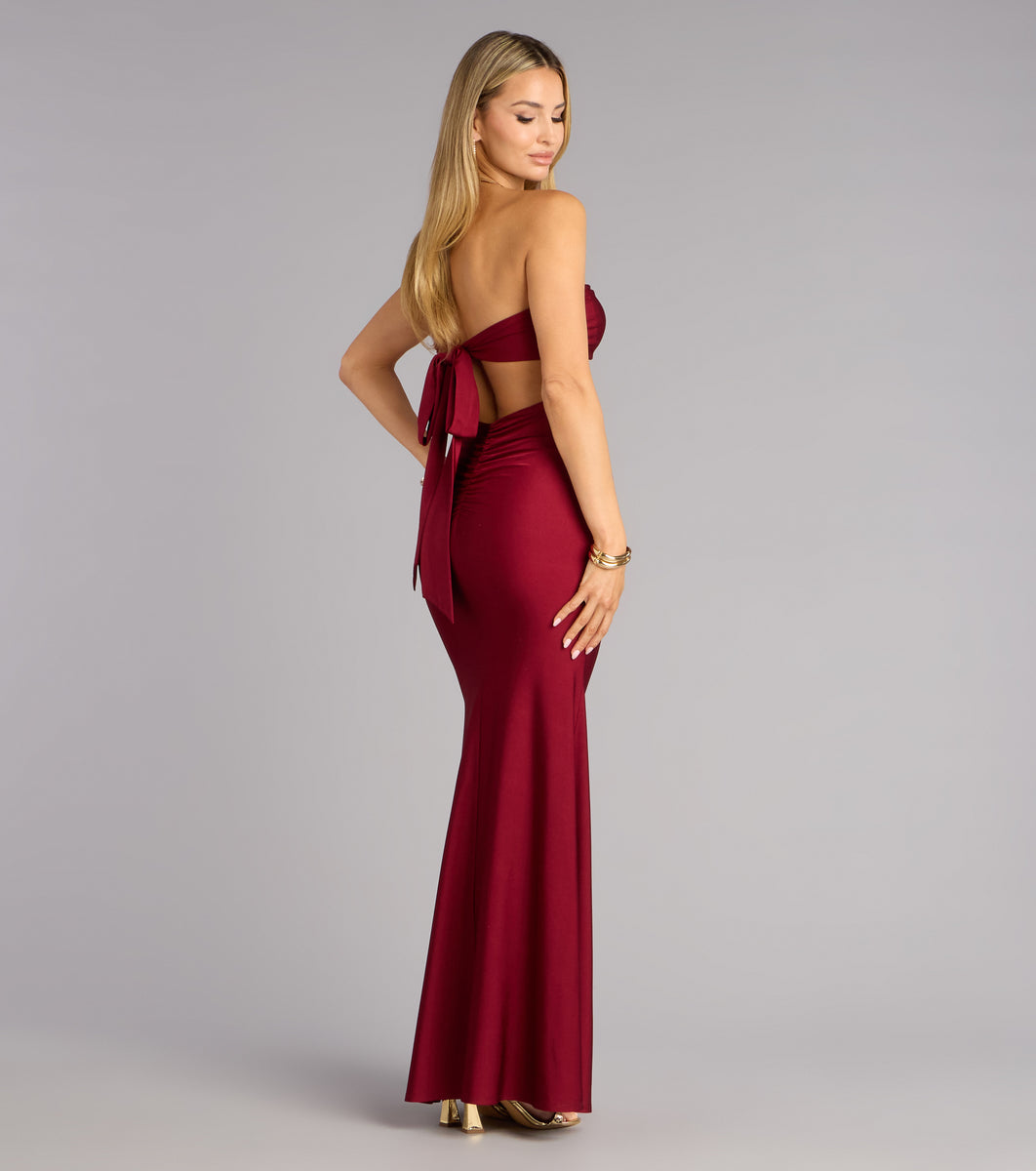 rachel and monica's bridesmaid dresses Monae Tie-Back Mermaid Formal Dress