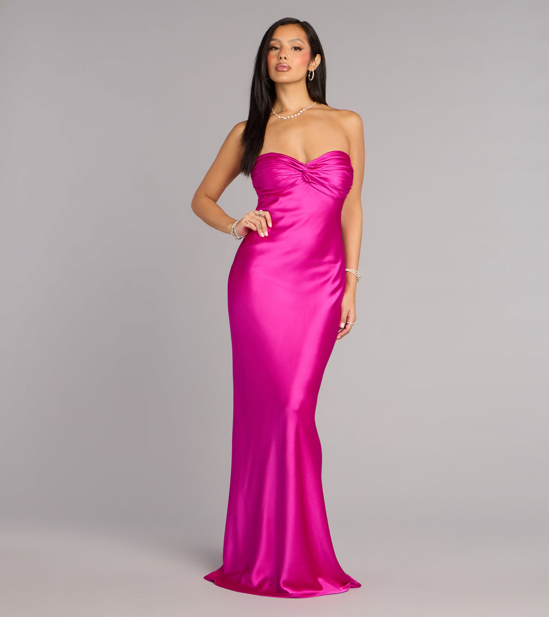 Priya Satin Tie Back Formal Dress Priya Satin Tie Back Formal Dress