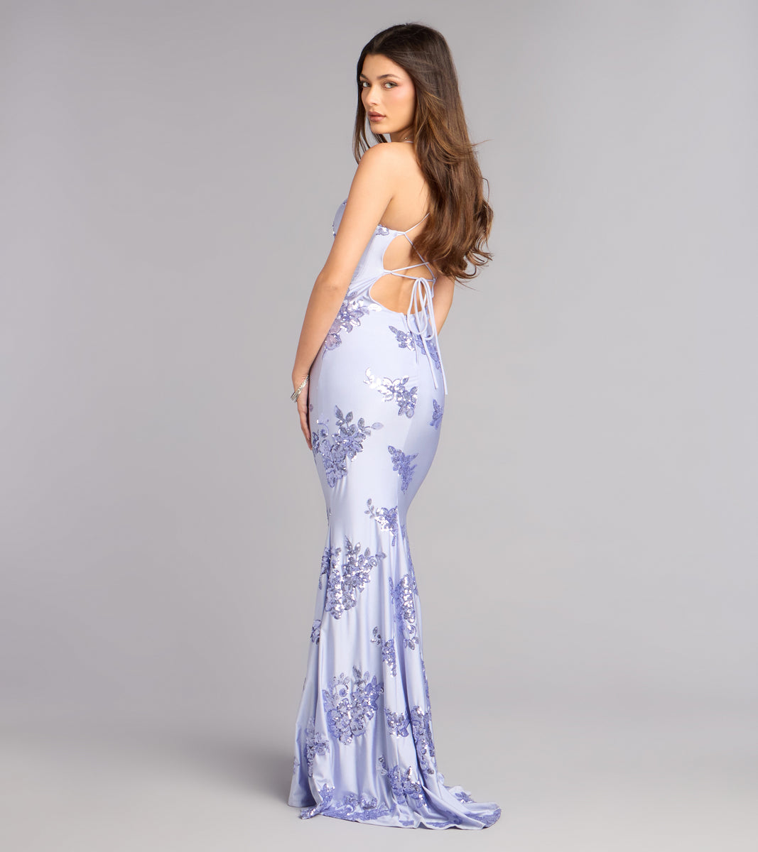 Marissa Sequin Lace-Up Formal Dress | Windsor Marissa Sequin Lace-Up Formal Dress | Windsor