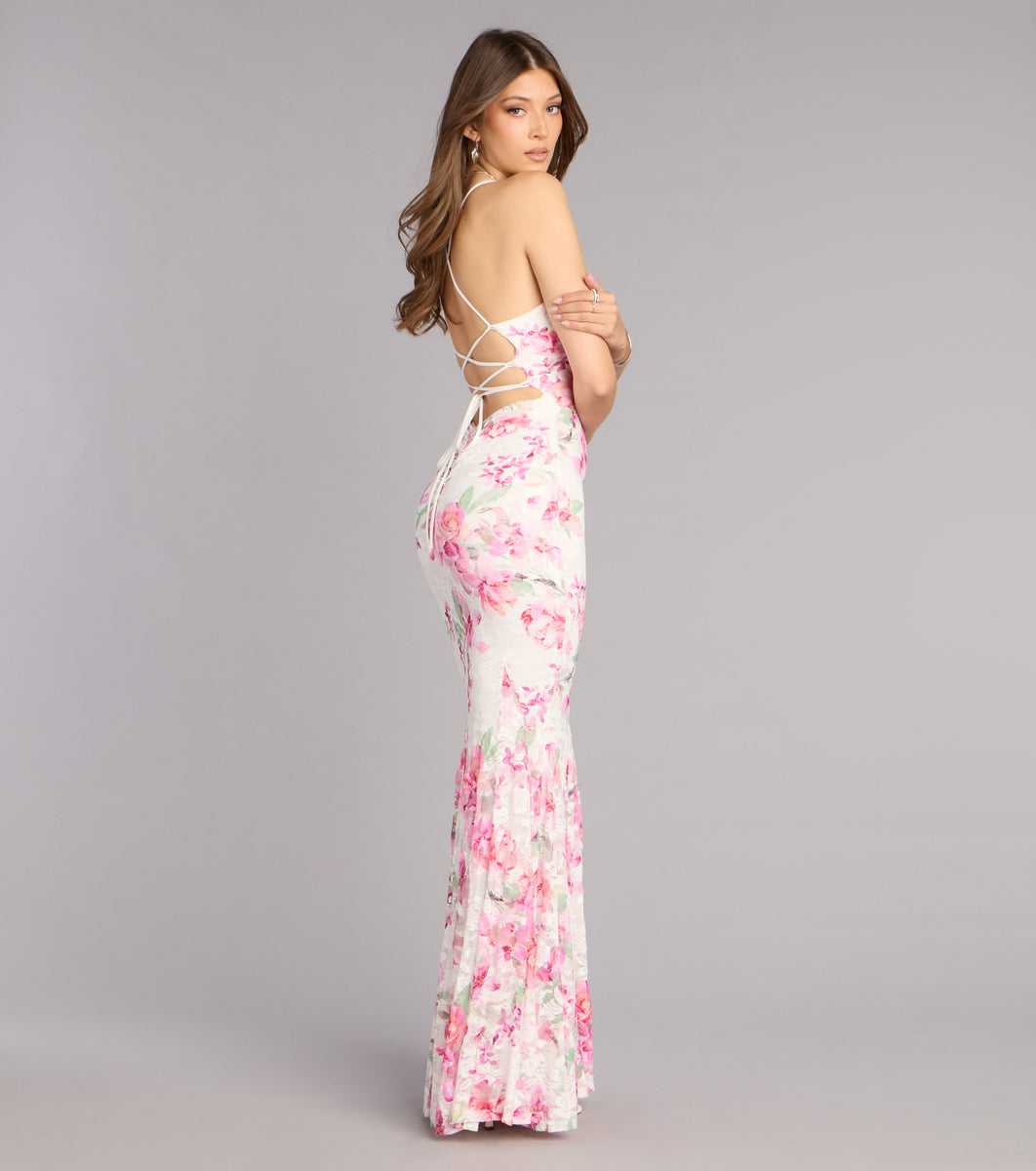 Gretchen Floral Lace Formal Dress | Windsor