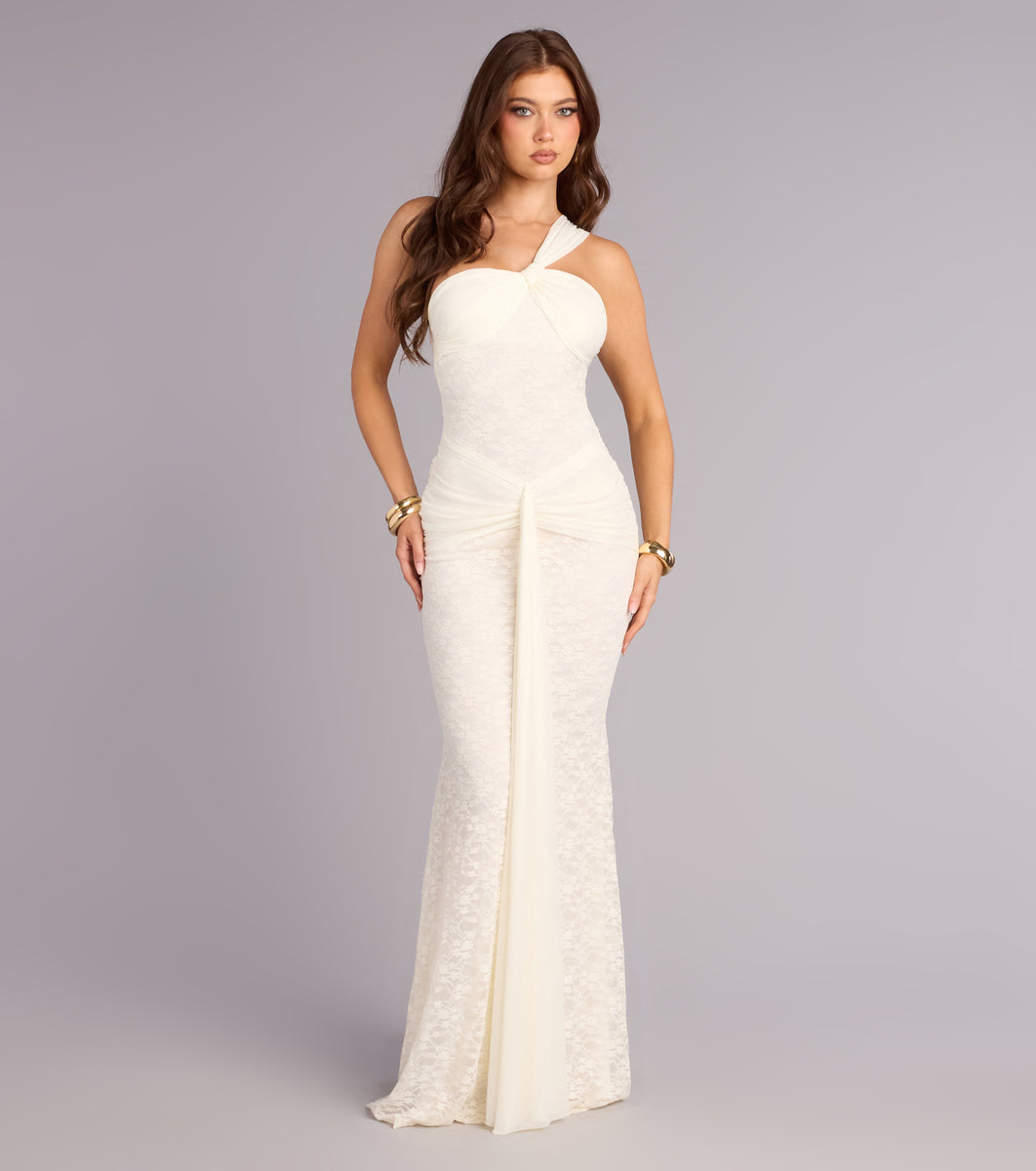 Giana Lace One-Shoulder Formal Dress | Windsor Giana Lace One-Shoulder Formal Dress | Windsor