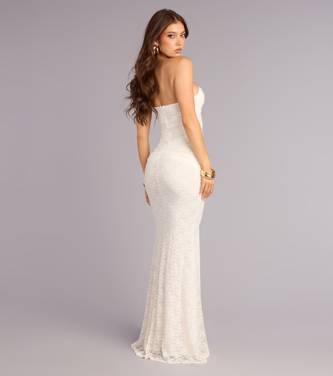 Giana Lace One-Shoulder Formal Dress