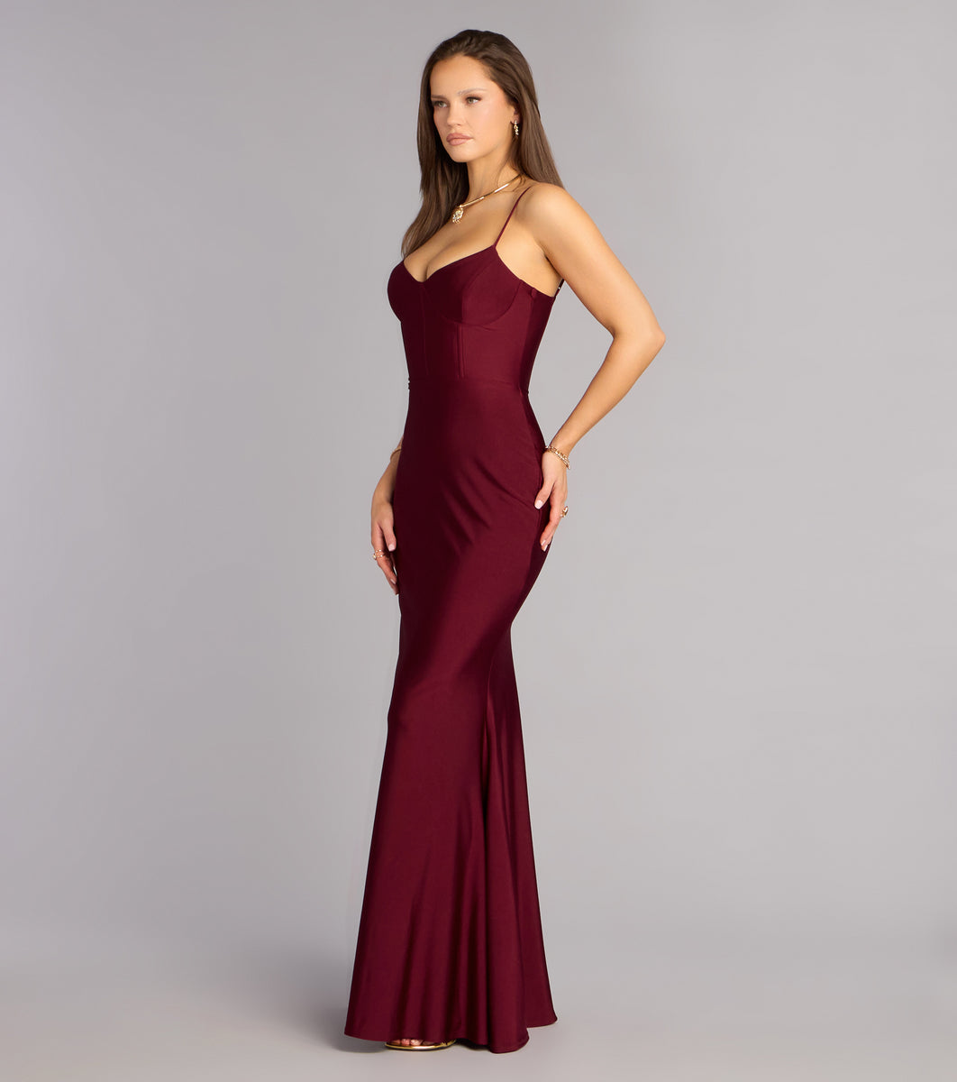 Arlette Corset Lace-Up Mermaid Dress