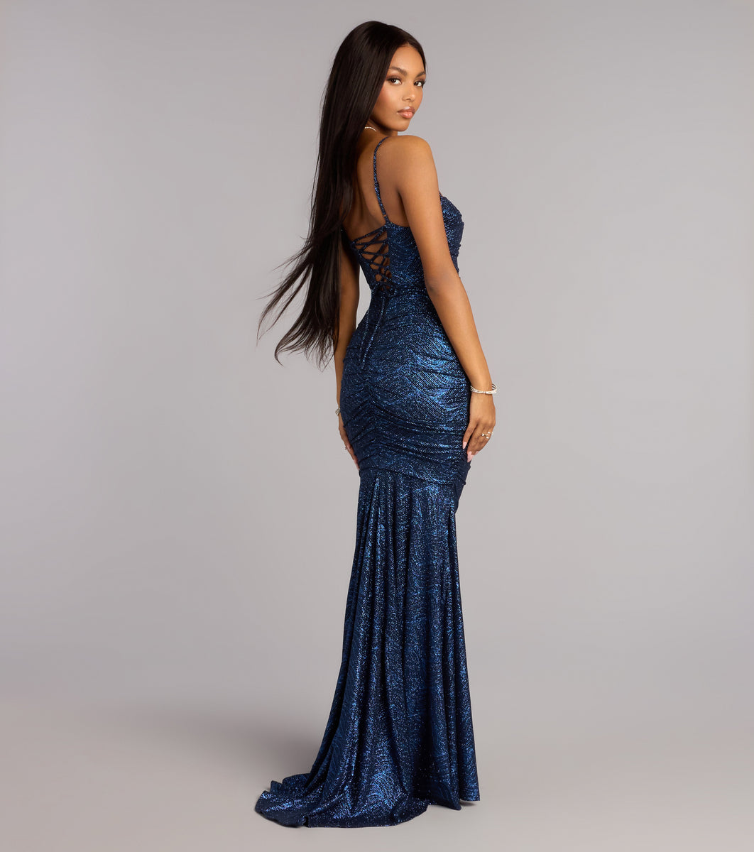Josephine Glitter Mermaid Formal Dress