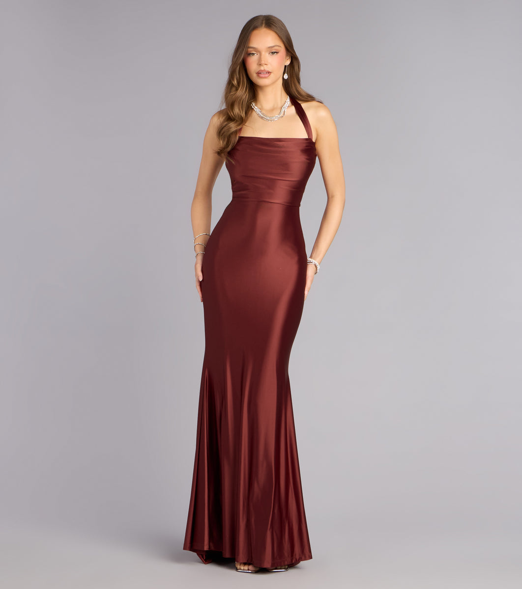 knee length dresses for ladies GEMMA HALTER MINI DRESS main image 0