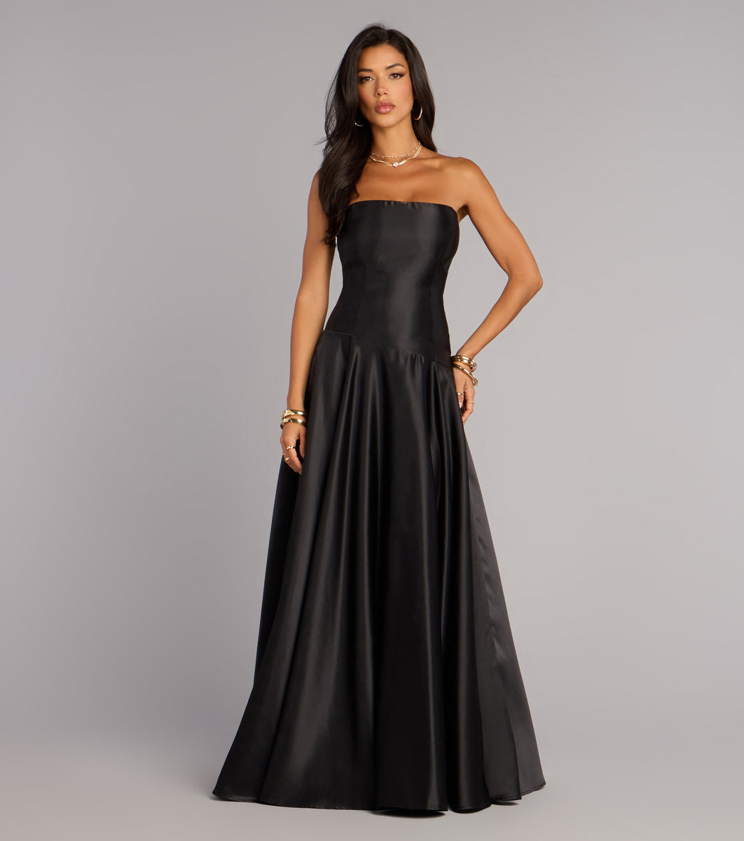 Constance Satin A-Line Formal Dress Constance Satin A-Line Formal Dress