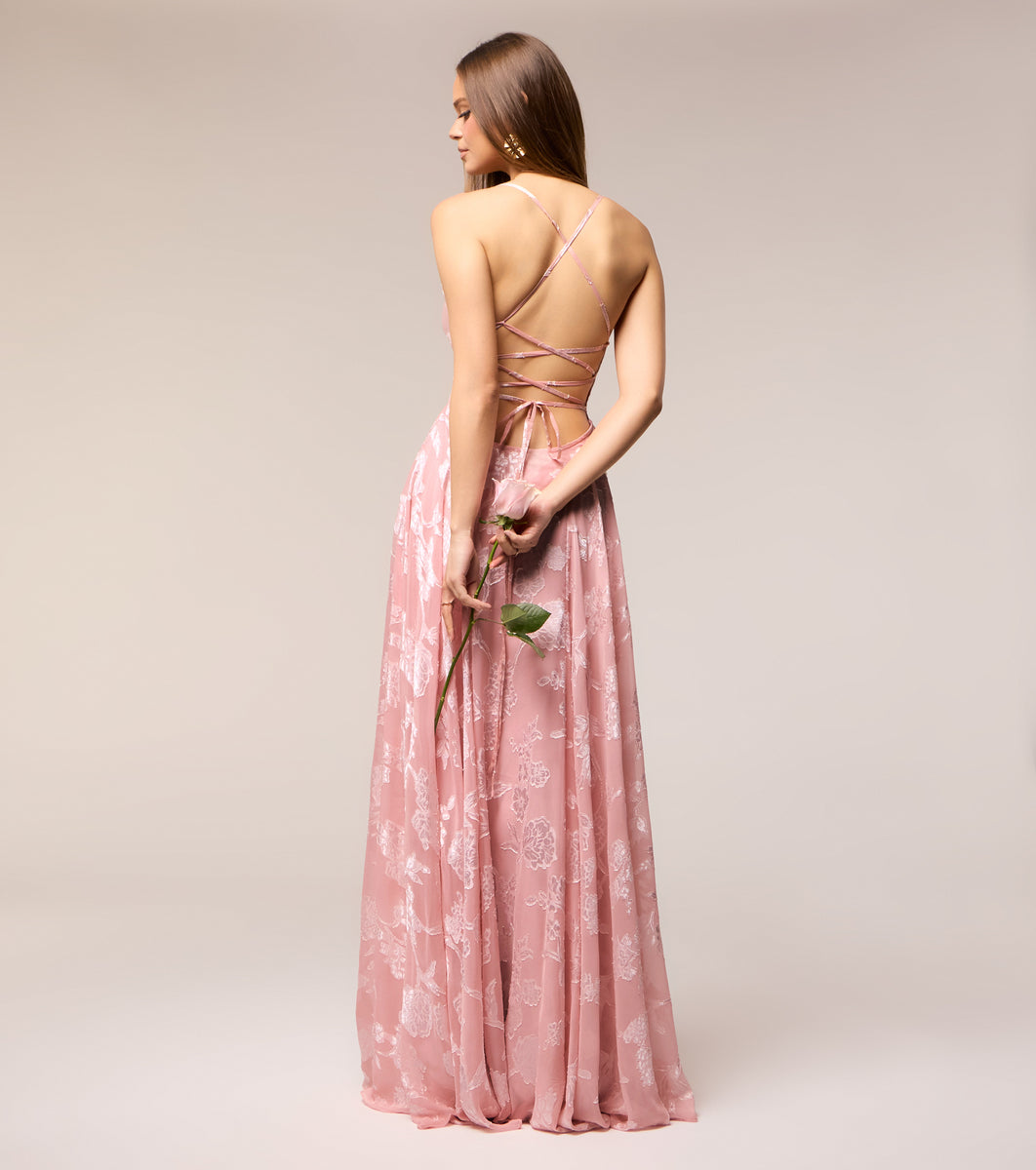 Vivienne Floral Brocade Lace-Up Dress | Windsor