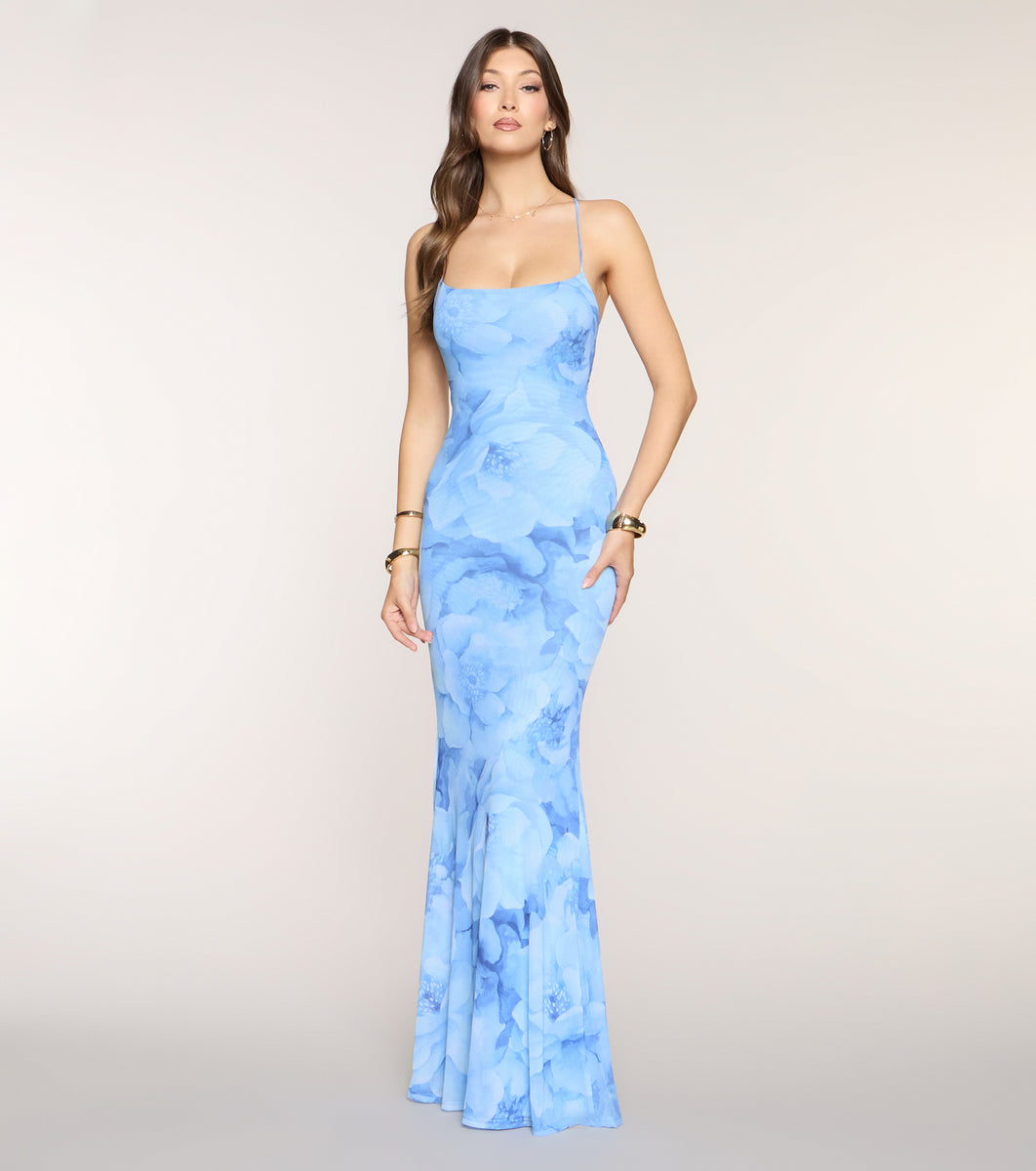 marina floral lace dress Marina Women's 4 Blue Floral Lace Sheath Dress Scoop Neck Sheer Sleeves Knee