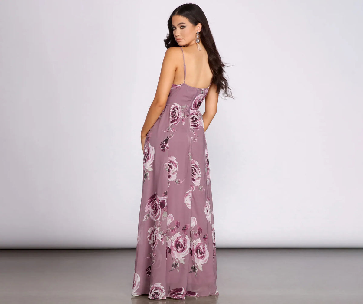 Hila Floral Chiffon A-Line Dress | Windsor