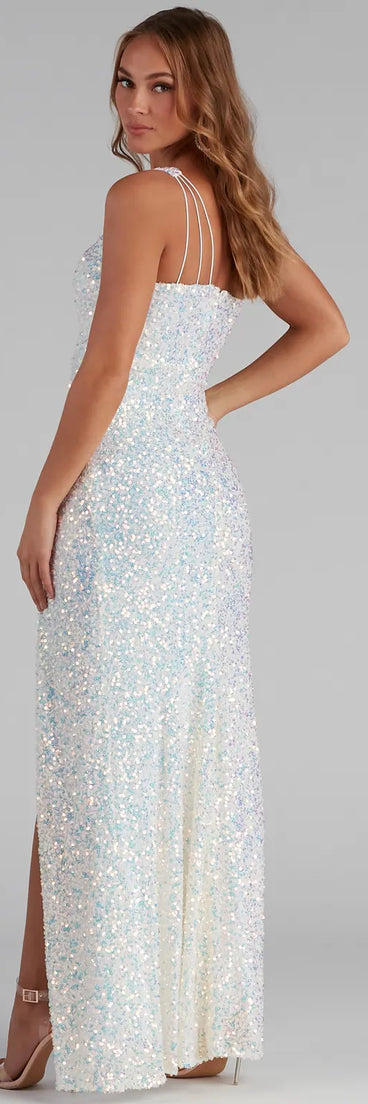 Lyla Formal One-Shoulder Sequin Dress