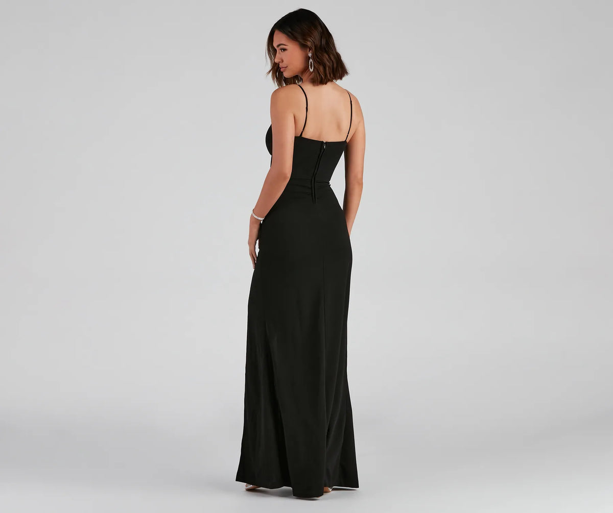 Alexia Formal High Slit Illusion Dress Alexia Formal High Slit Illusion Dress