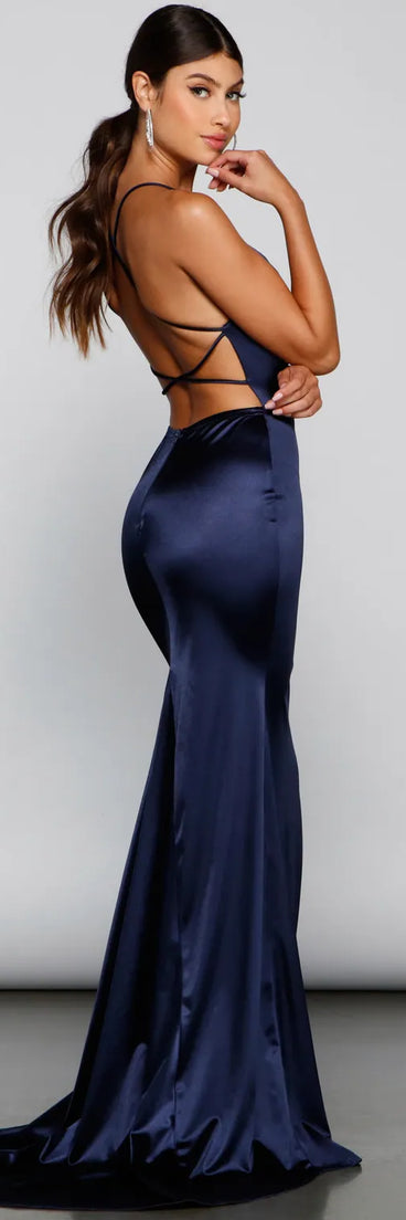 Nola Darling Satin Evening Gown