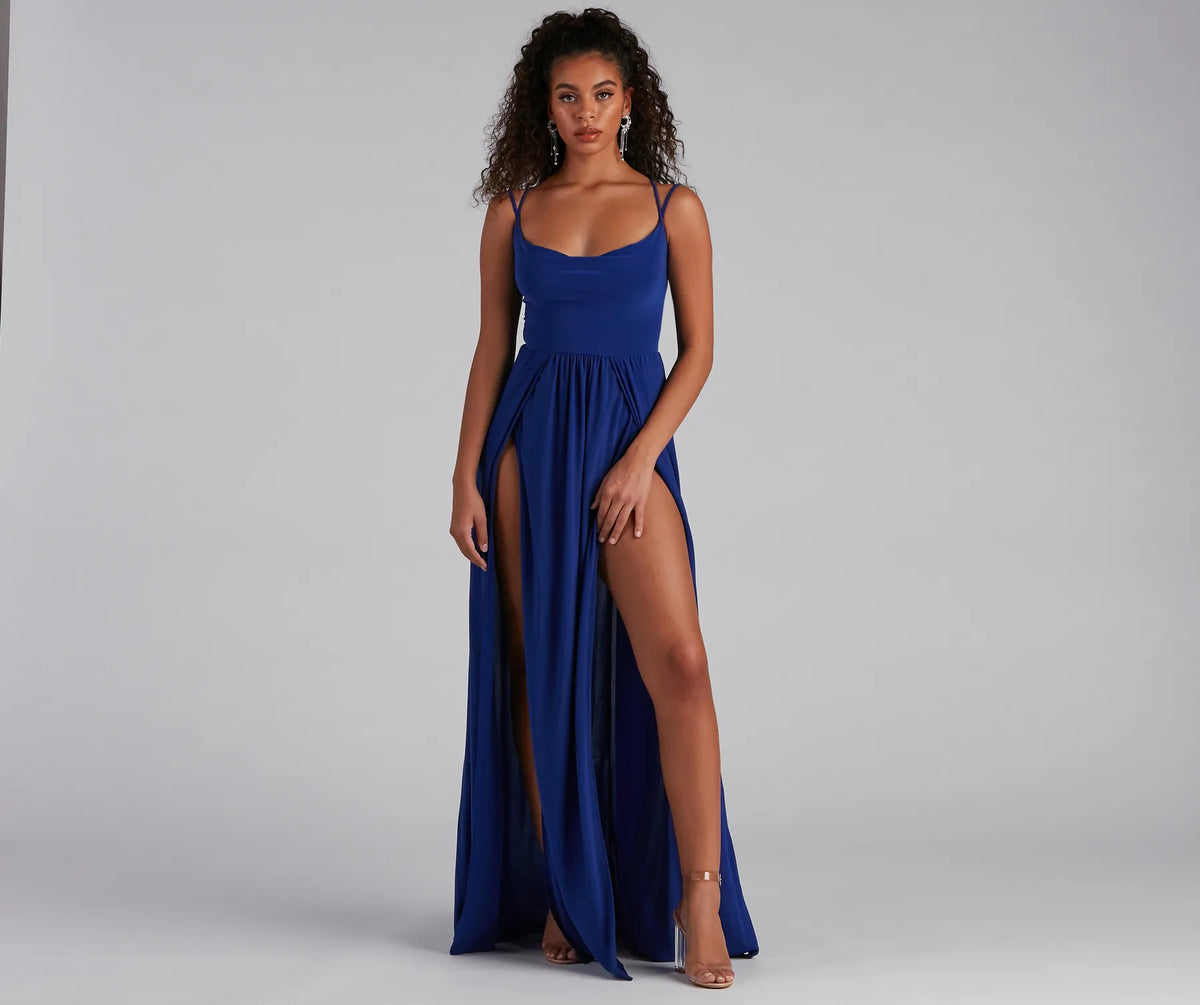 Fleur Formal Double High Slit Dress | Windsor Fleur Formal Double High Slit Dress | Windsor