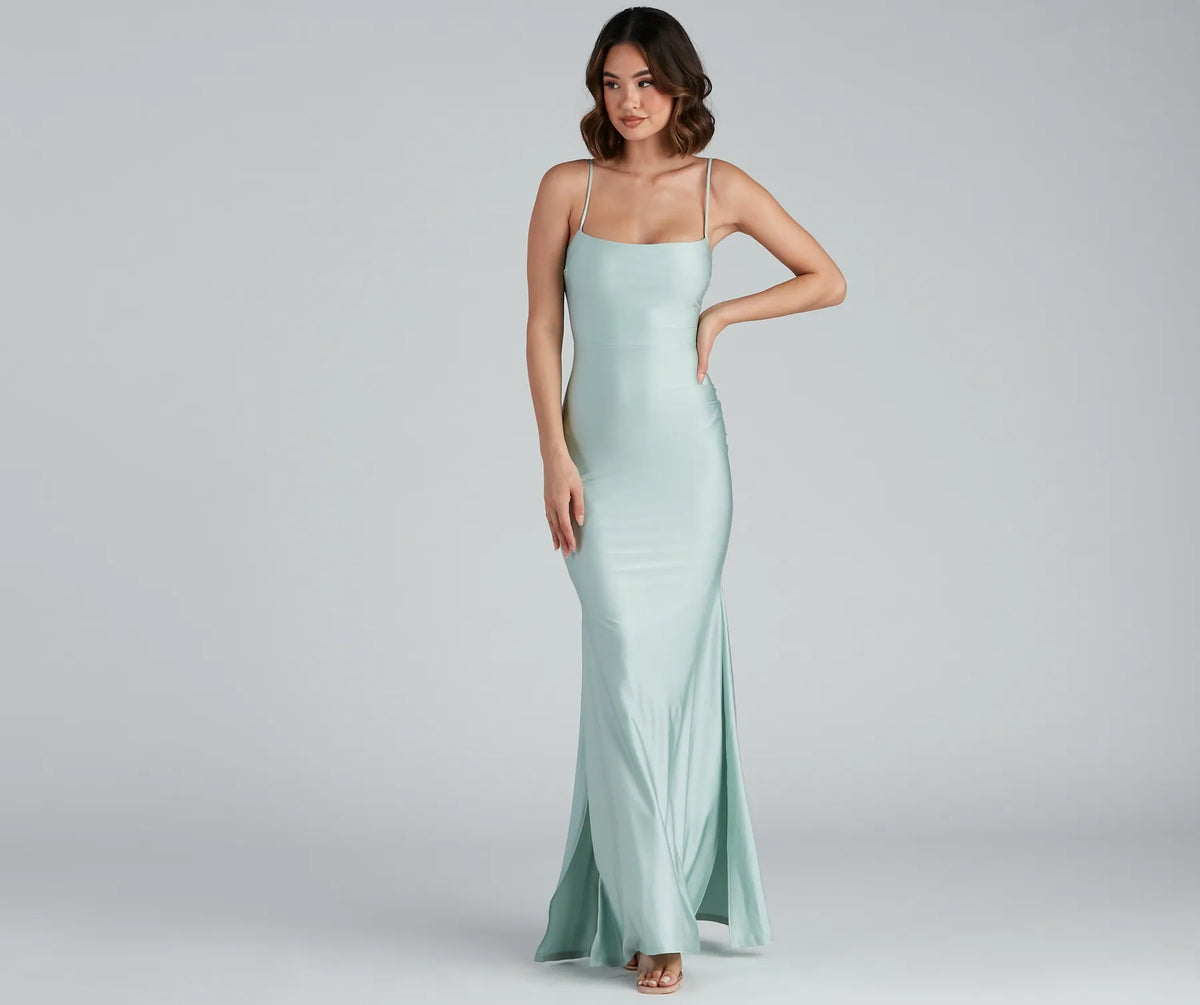 zendaya mermaid dress Zendaya Lace-Up Back Mermaid Formal Dress