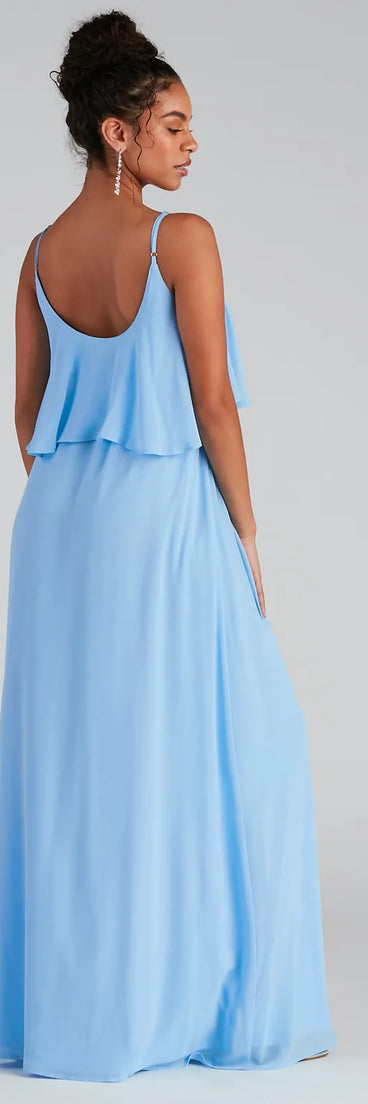 Mailyn Chiffon Ruffled Formal Dress