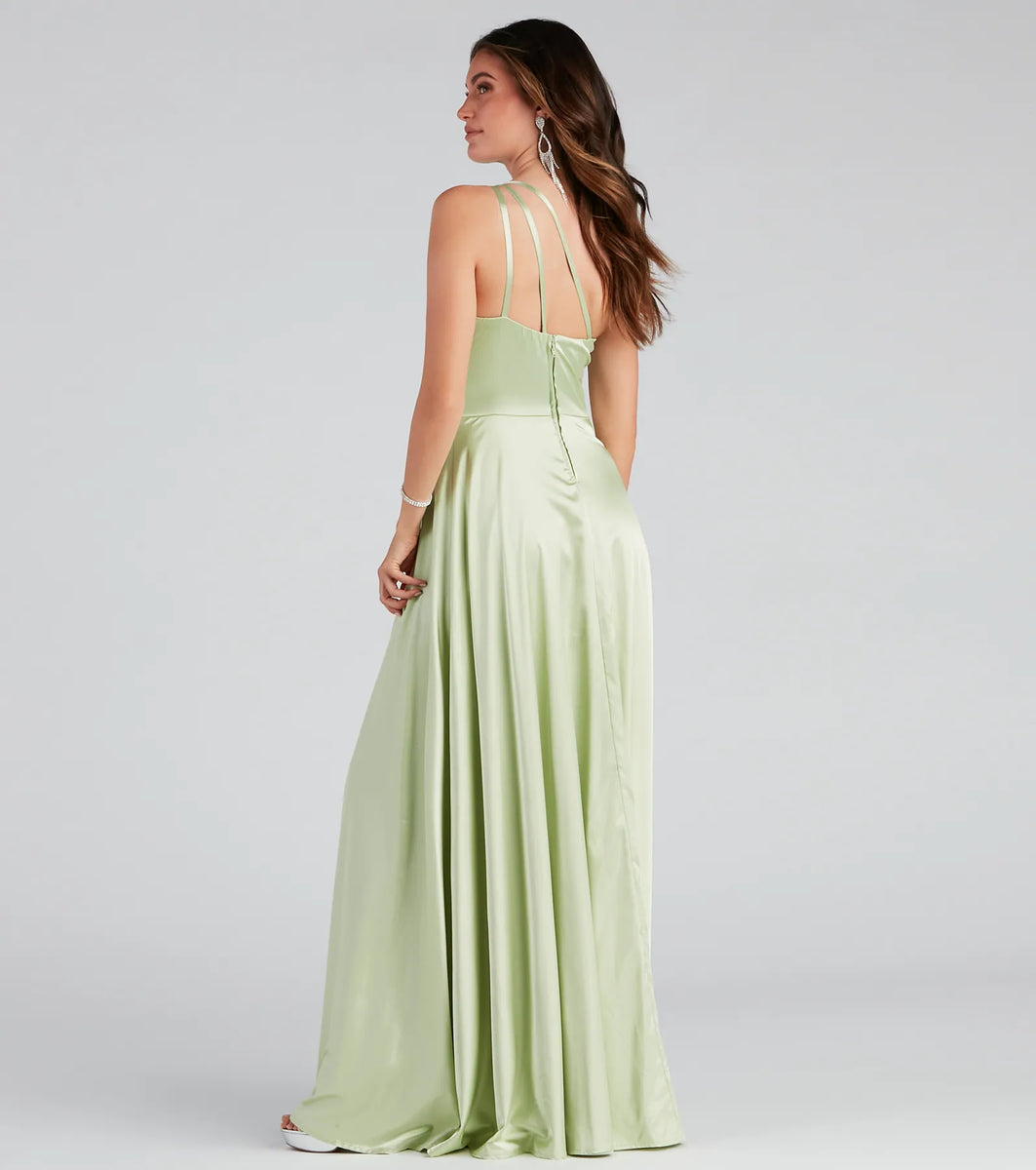Dorothy Formal Satin A-Line Dress