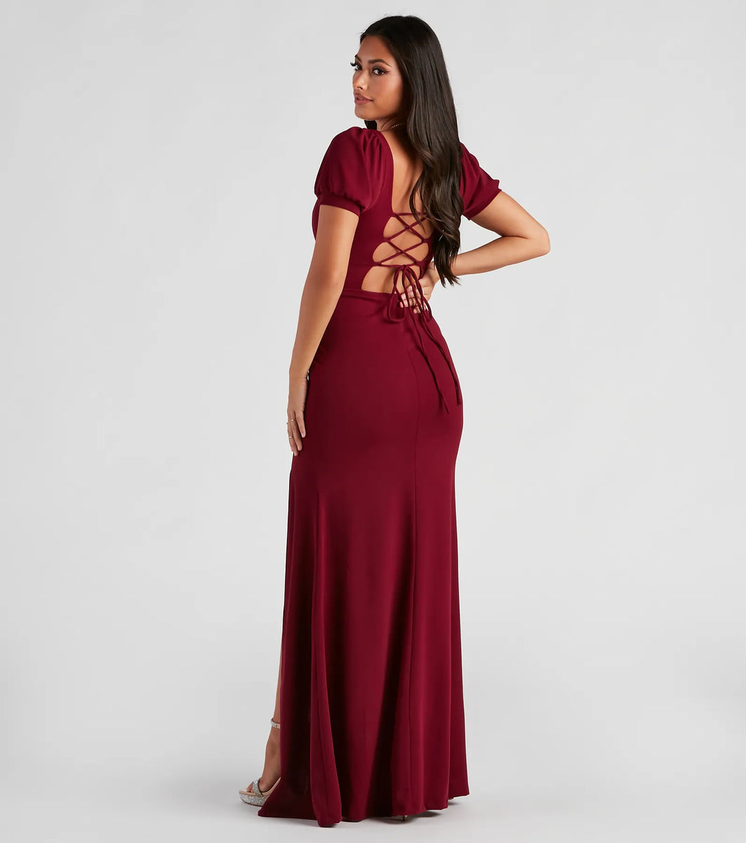 Denali Formal Puff Sleeve Long Dress | Windsor Denali Formal Puff Sleeve Long Dress | Windsor