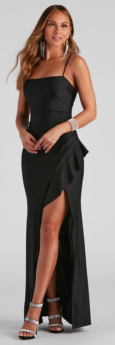 Clarisse Formal Side Ruffled Dress