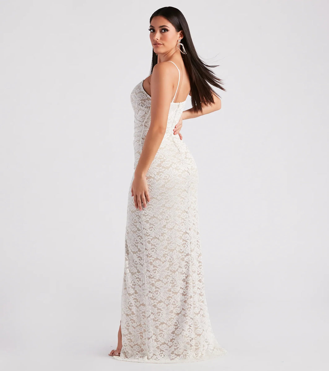 Leanne Formal Glitter Lace Dress | Windsor Leanne Formal Glitter Lace Dress | Windsor