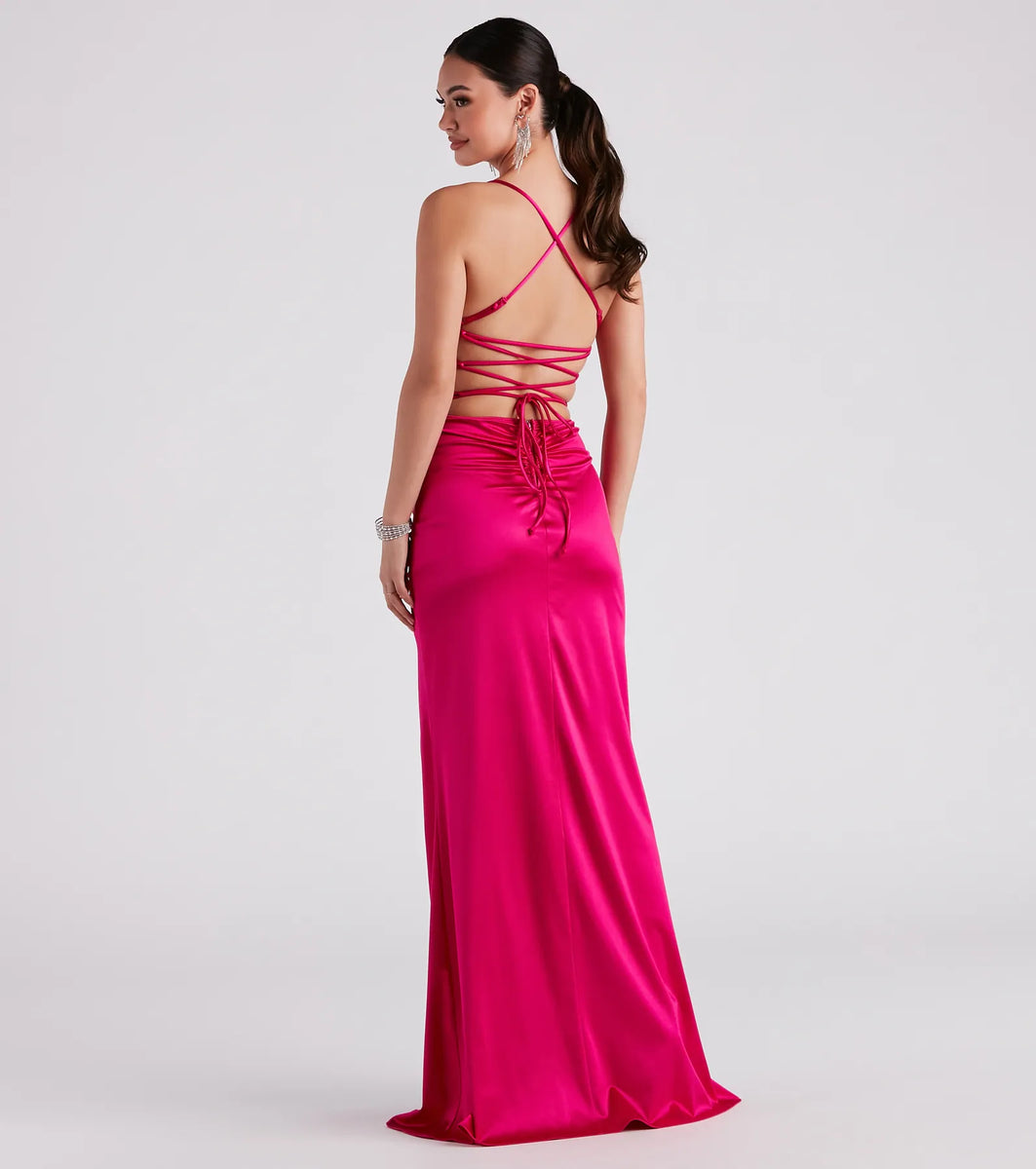 slim fit dress slacks Lucille Formal Lace Mermaid Dress main image 1