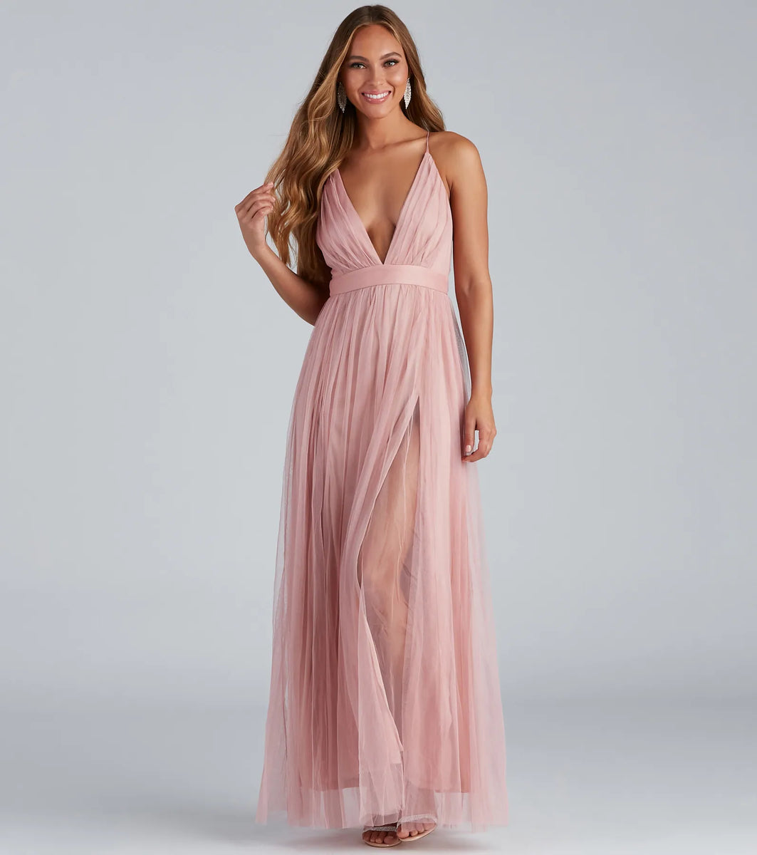 Elisabeth Pleated Tulle Formal Dress | Windsor Elisabeth Pleated Tulle Formal Dress | Windsor