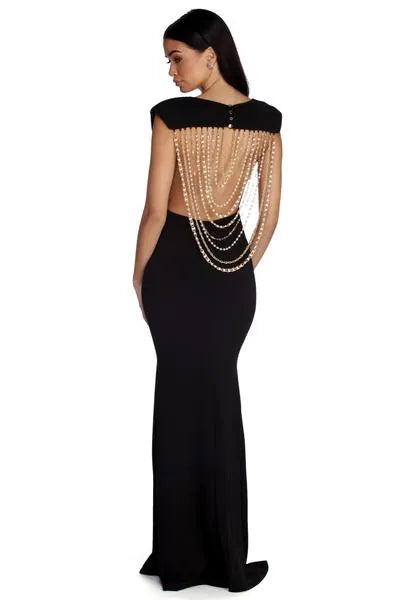 Jada Formal Draped Pearl Dress | Windsor Jada Formal Draped Pearl Dress | Windsor