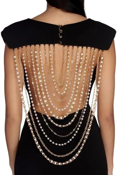 ワンピース BACK OPEN PEARL VELOUR DRESS Backless Pearl Maxi Velvet Dress Black - Luxe Velvet Dresses