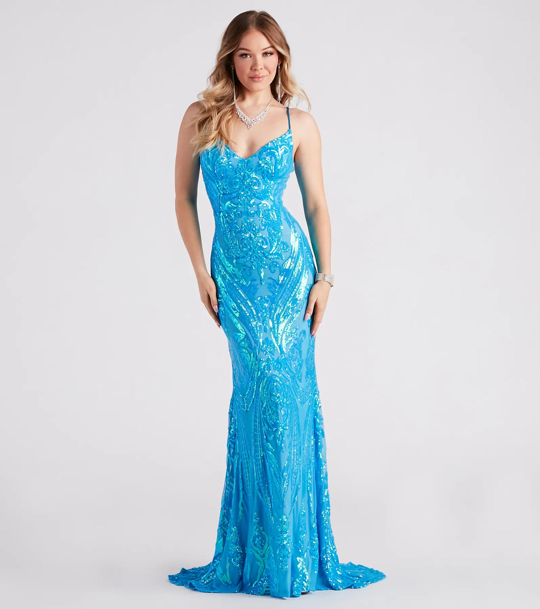 Hayley Formal Sequin V-Neck Mermaid Dress | Windsor Hayley Formal Sequin V-Neck Mermaid Dress | Windsor