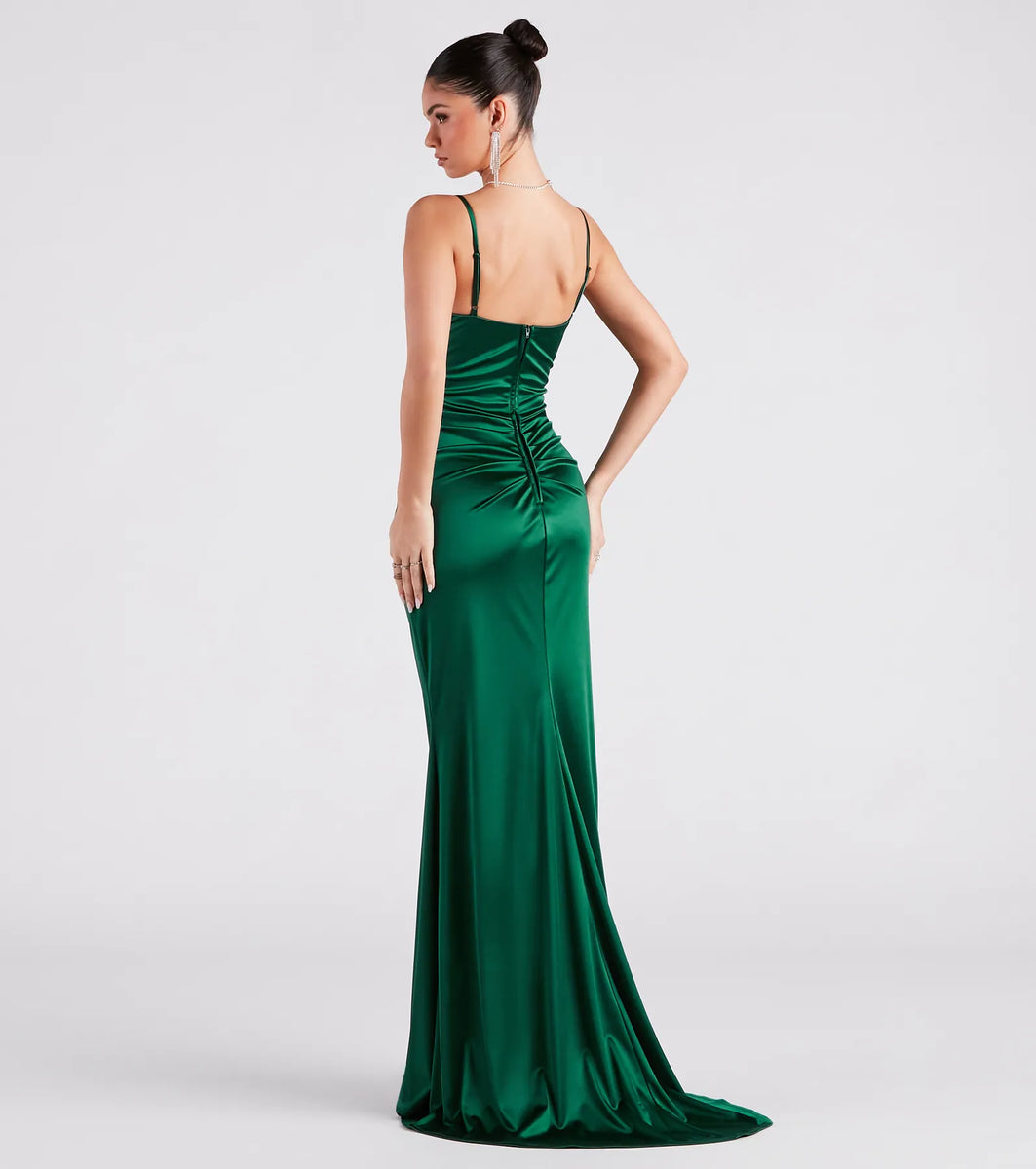 Marley Formal Satin Cowl Neck Mermaid Dress | Windsor