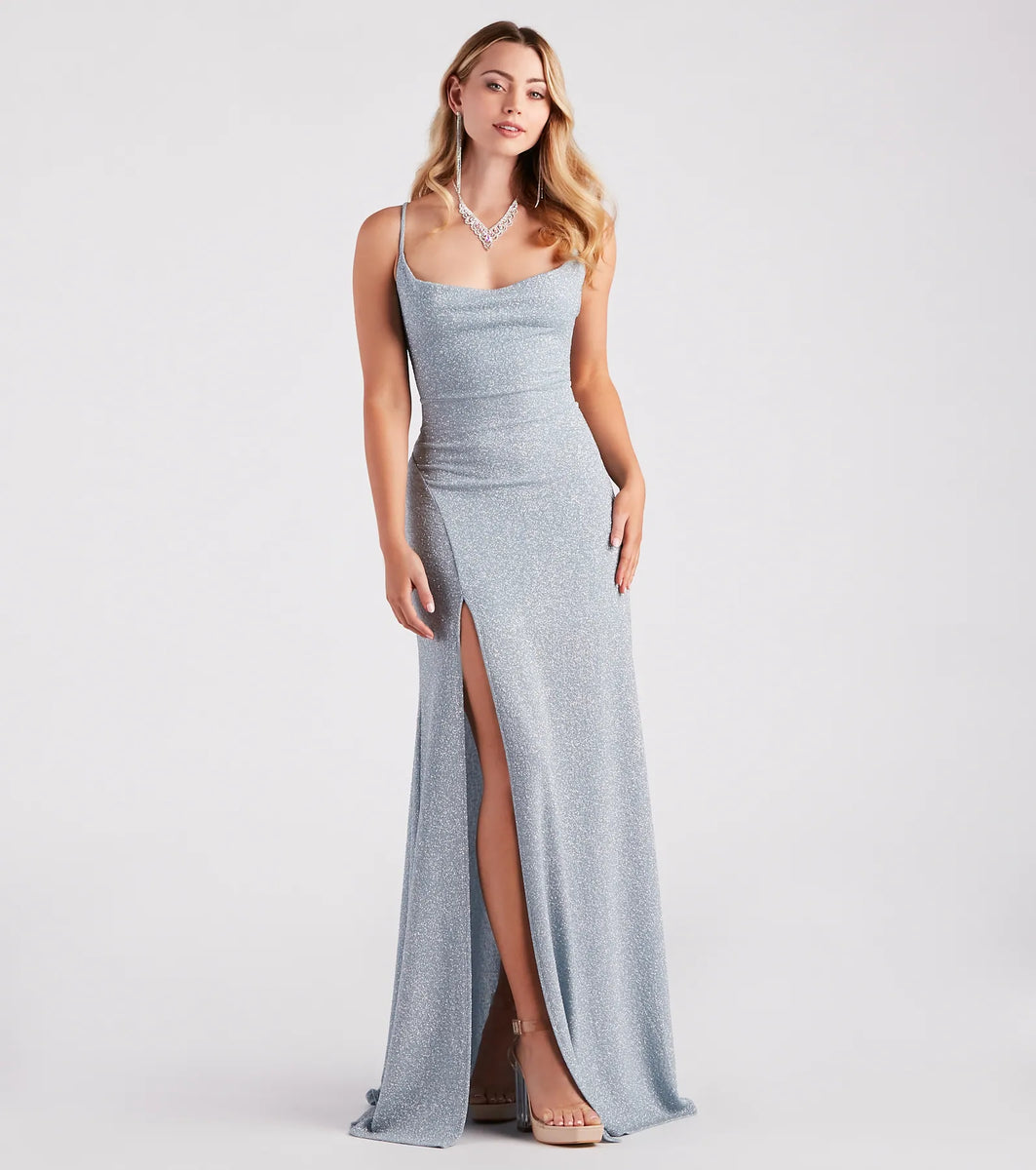 malinda maxi dress Malinda Formal Glitter A-Line Dress