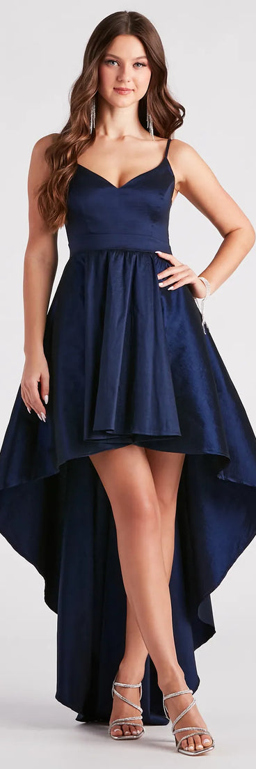 Steph Formal Taffeta High-Low Dress